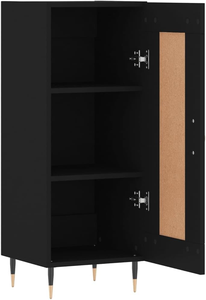 Sideboard Black 34.5 x 34 x 90 cm Wood Composite Chest of Drawers Bedroom Dressers & Sideboards, Living Room Cabinet, Dresser Cabinet, Bedroom Chest of Drawers, Hallway Chest of Drawers, Room