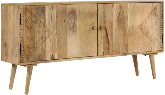 Sideboard, Chest of Drawers, Bedroom, Chest of Drawers & Sideboards, Living Room Cabinet, Hallway Chest of Drawers, Room Furniture, Solid Mango Wood, 120 x 30 x 60 cm