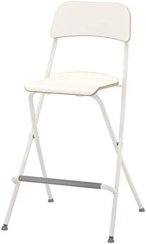 Ikea Franklin 704.048.75 Folding Bar Stool with Backrest White 24 3/4