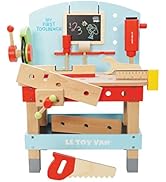 Le Toy Van - Honeybake - Table and Chairs - Kids Table and Chair Set - Natural Wood and White Chair and Table - 2 Chairs and 1 Table Set - Childrens Table and Chair Set - Age 3+ Years