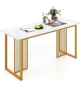 Dining Table 180 x 80 cm, Dining Room Table for 6-8 People, Rectangular Kitchen Table with Geometric Metal Legs, Large Industrial Style Table, for Dining Room & Living Room & Study