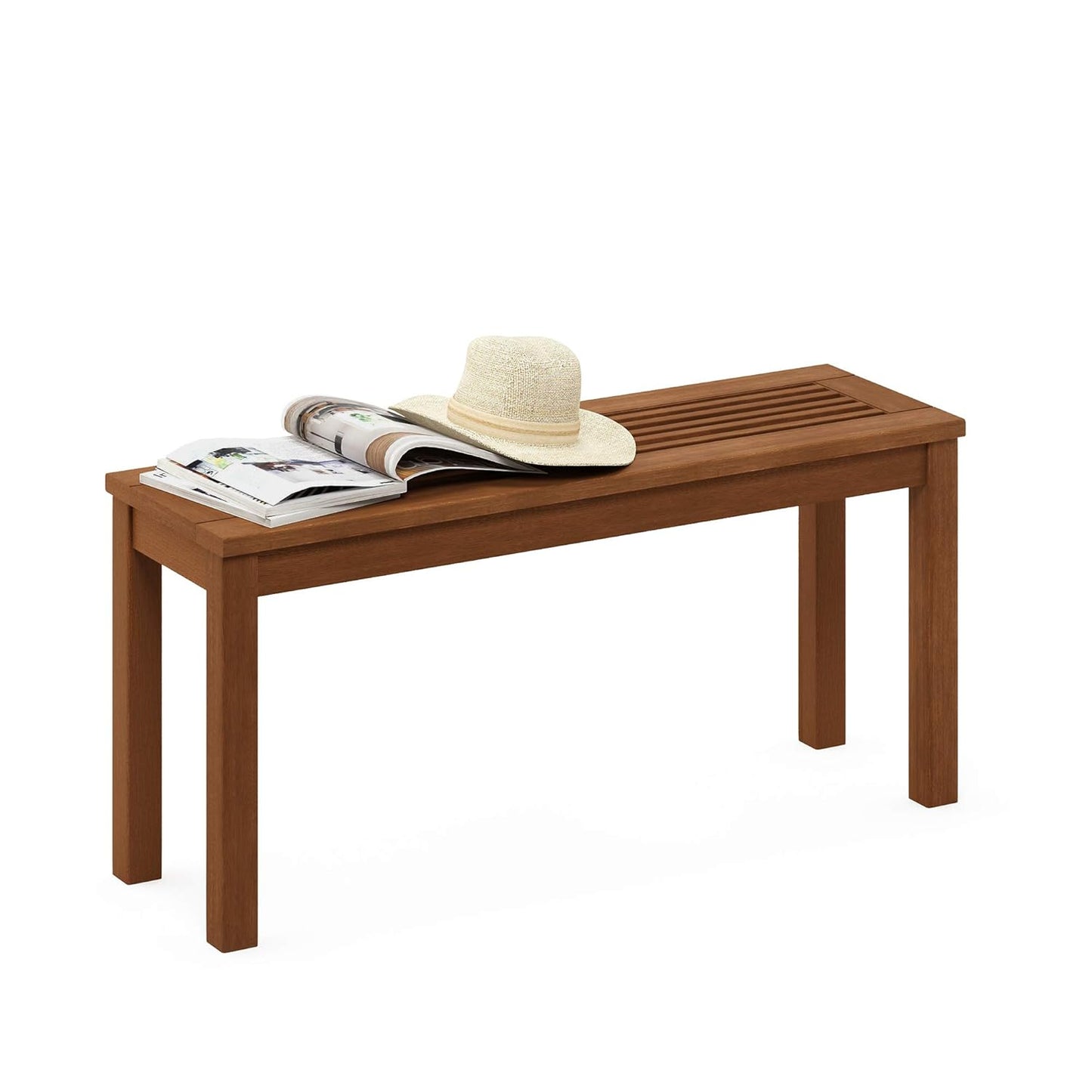 Furinno Tioman Outdoor Bench in Teak Oil, Wood, Natural, 30.23 x 99.82 x 46.9 cm