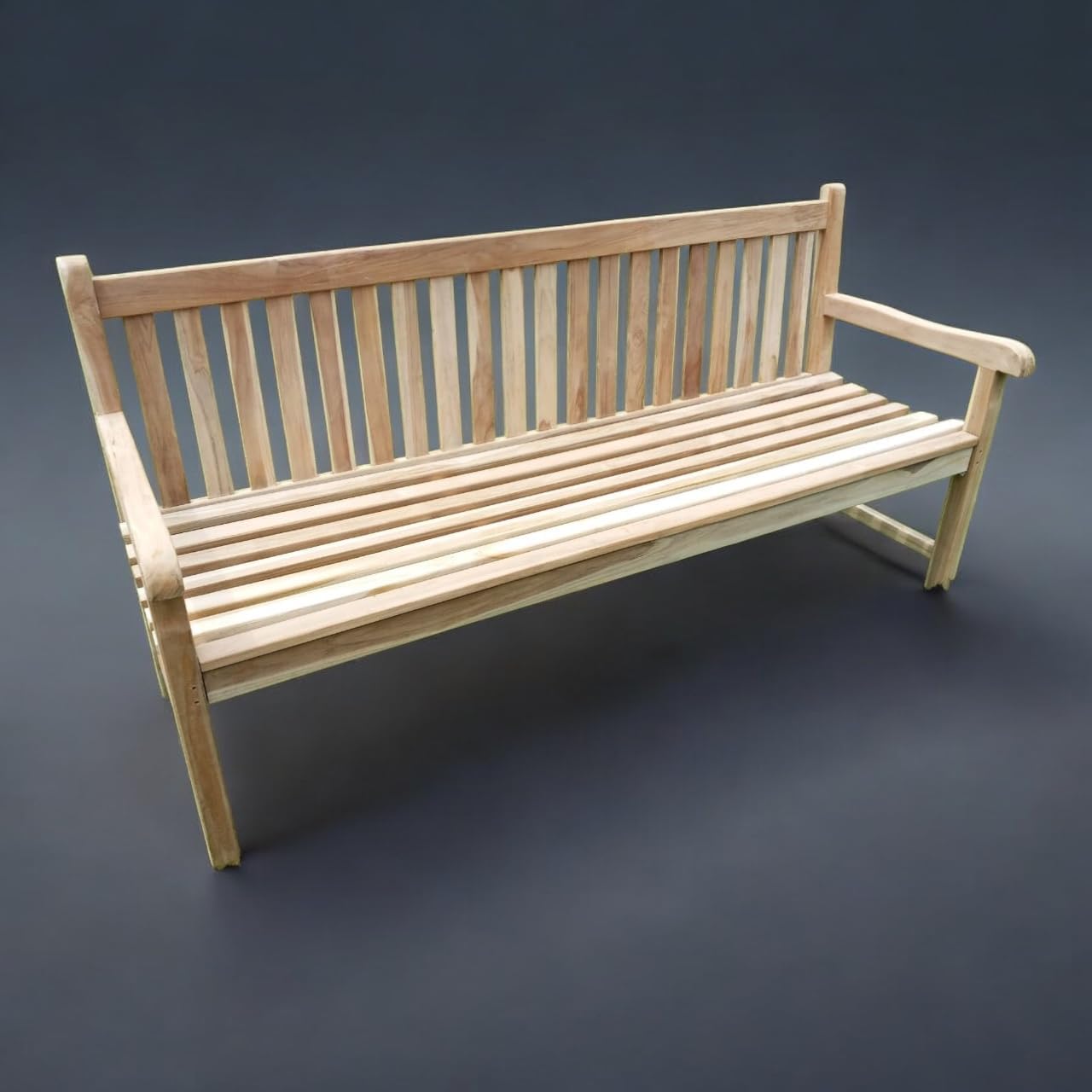 Solid Teak Bench 4-Seater Garden Bench Approx. 180 cm Wide Bench Park Bench Wooden Bench Teak Bench