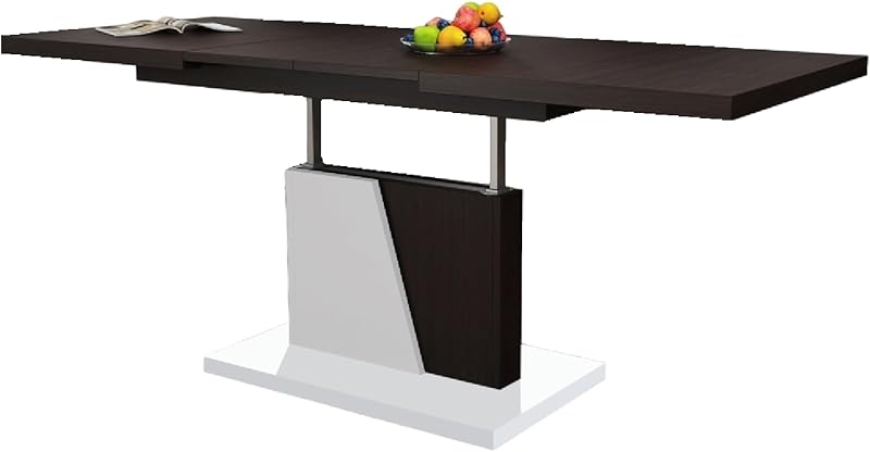 Design Couchtisch Tisch Grand Noir Sonoma Eiche/Anthrazit Grau stufenlos höhenverstellbar ausziehbar 120 bis 180cm Esstisch