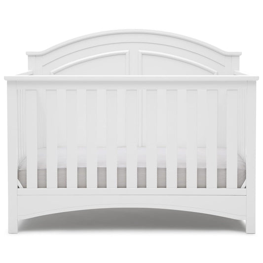 Delta Children Perry 6-in-1 Convertible Crib - Greenguard Gold Certified, Bianca White