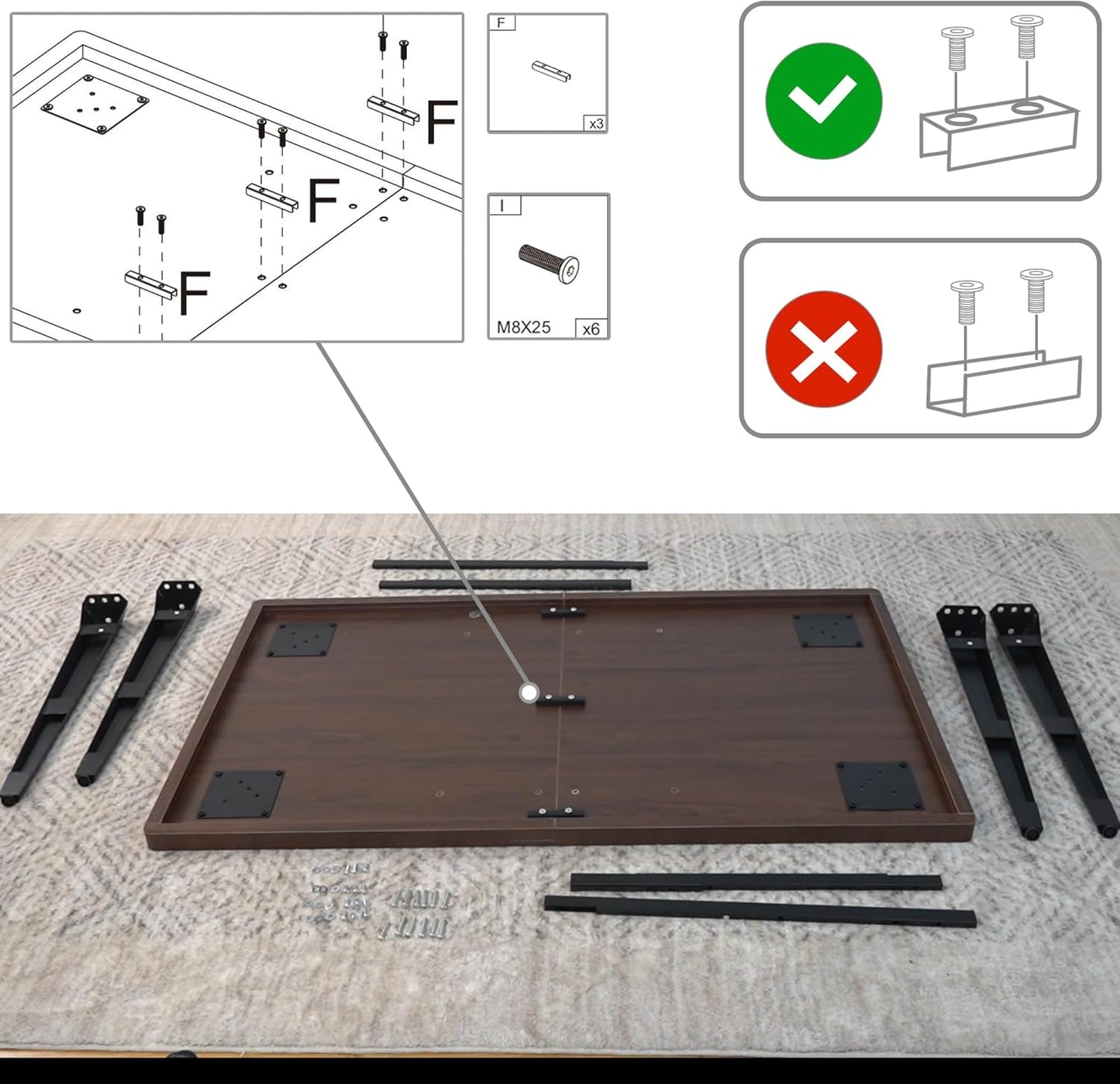 FurnitureR 150CM rechteckiger Esstisch, Küchentisch mit weißer Marmoreffektplatte und schwarzen Beinen, 4-6 Sitz Esstisch für Esszimmer Wohnzimmer Küche Café, weiß