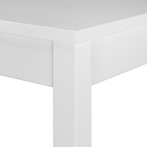 Small Dining Table Solid Wood Table White Kitchen Table Legs Smooth 90.70-50AW