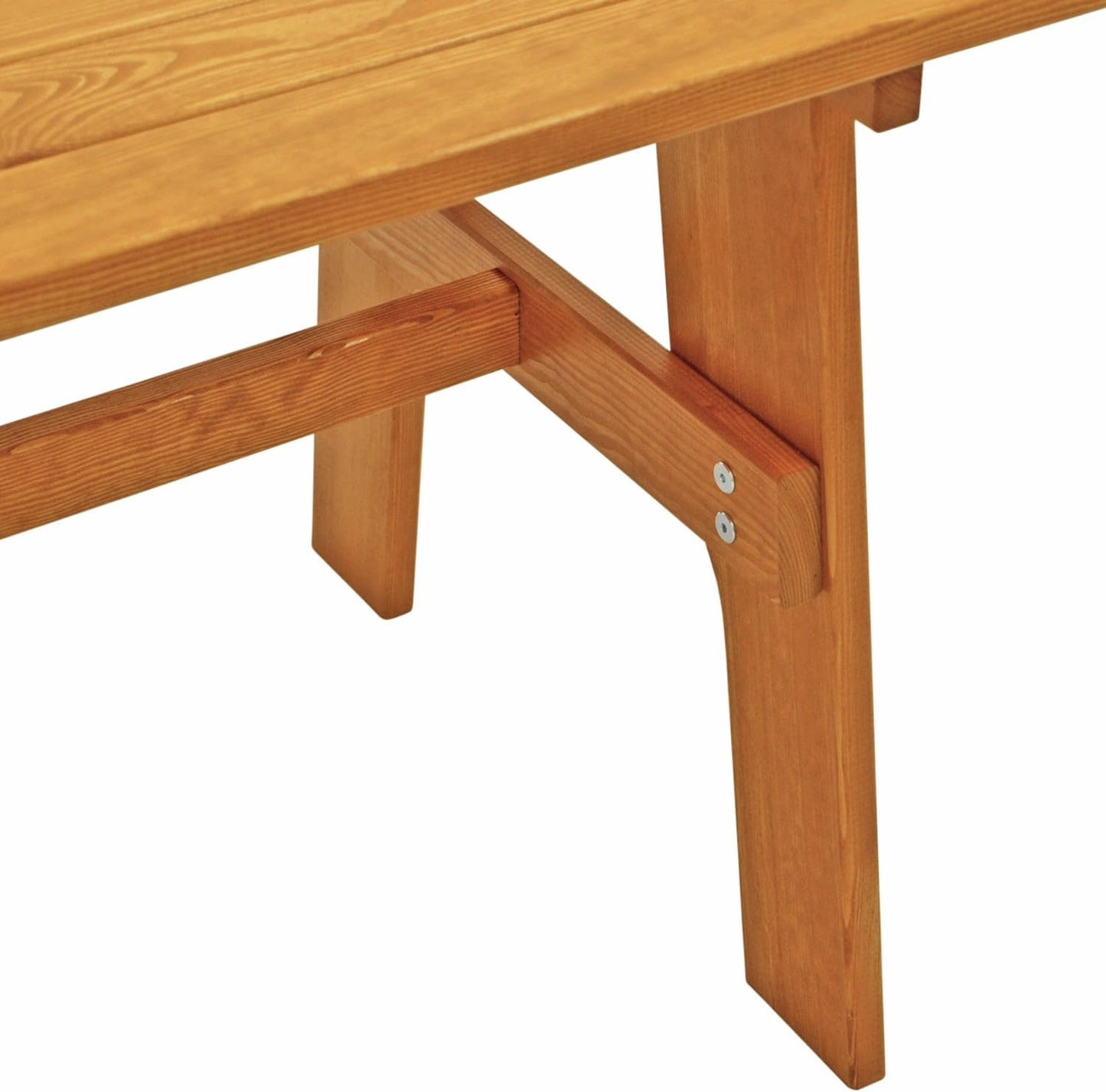 Freital Garden Table XXL 72 x 200 cm Rectangular Solid Pine Wood Light Varnished Stable Outdoor