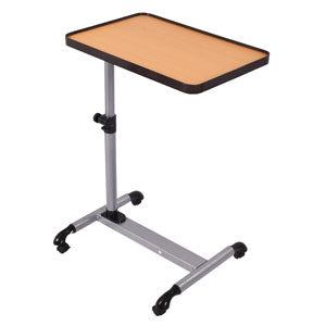 Care Table with Wheels, 52 x 34 x 55-85 cm, Height/Angle Adjustable, Bed Table, Notebook Table, Rolling Table, Side Table with Brakes, Laptop Table, Coffee Table