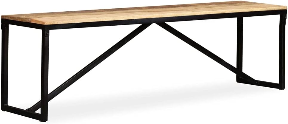 Solid Mango Wood Bench 160x35x45cm Home Hallway Entryway Table Stand