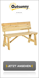 Garden Bench 2-Seater Wooden Park Bench up to 200 kg Bench Patio Bench with Backrests Garden Furniture Poplar Wood Yellow 126.8 x 62 x 91.3 cm