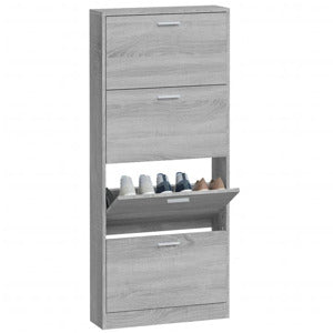 Shoe Cabinet, Shoe Rack, Shoe Storage, Shoe Cabinet, High Gloss White, 59 x 17 x 150 cm, Wood Material