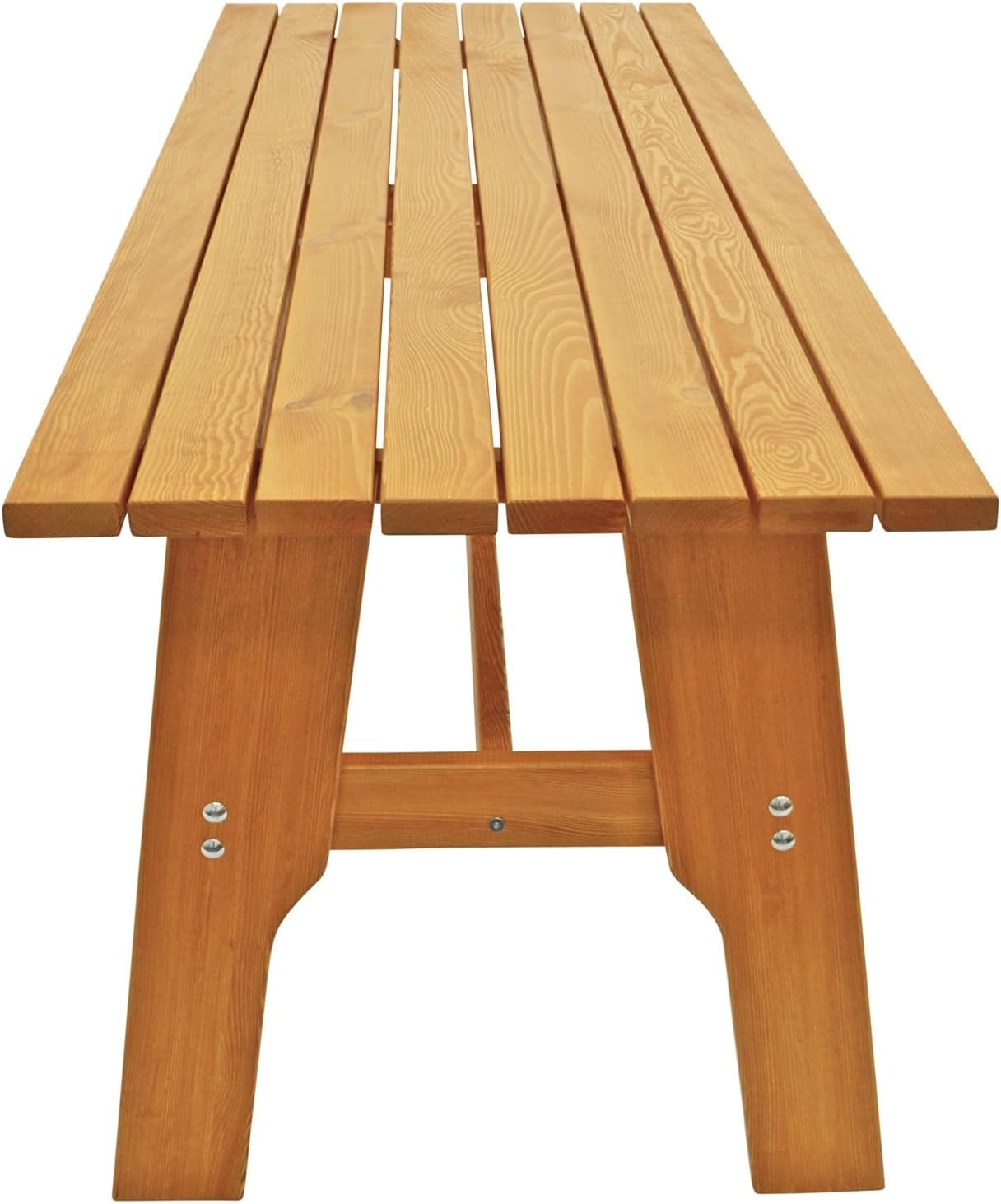 Freital Garden Table XXL 72 x 200 cm Rectangular Solid Pine Wood Light Varnished Stable Outdoor