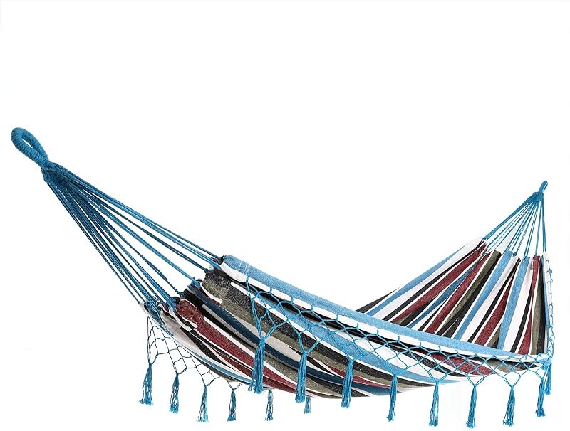 Hammock, 300 kg Load Capacity, 320 x 150 cm, Breathable, with Fringes, Weatherproof, for Camping, in the Garden and Indoors, for Multiple People