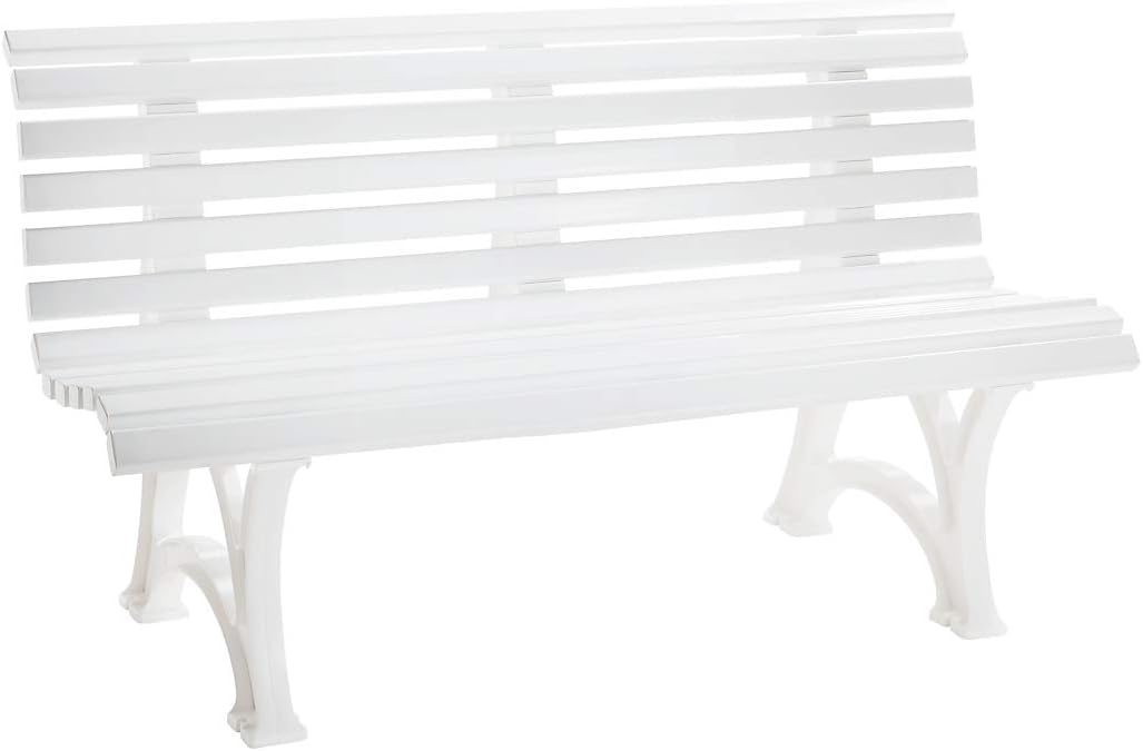 Tillmann Neptun/Helgoland Garden Bench Plastic Frame White