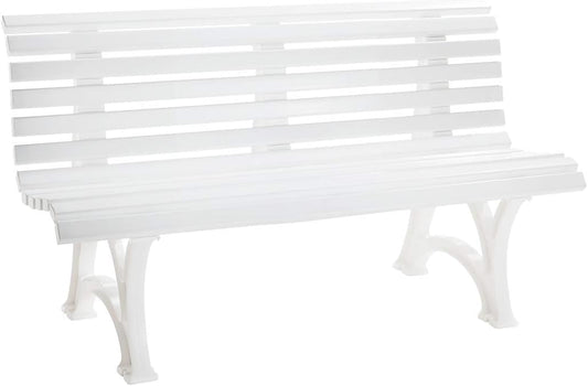 Tillmann Neptun/Helgoland Garden Bench Plastic Frame White