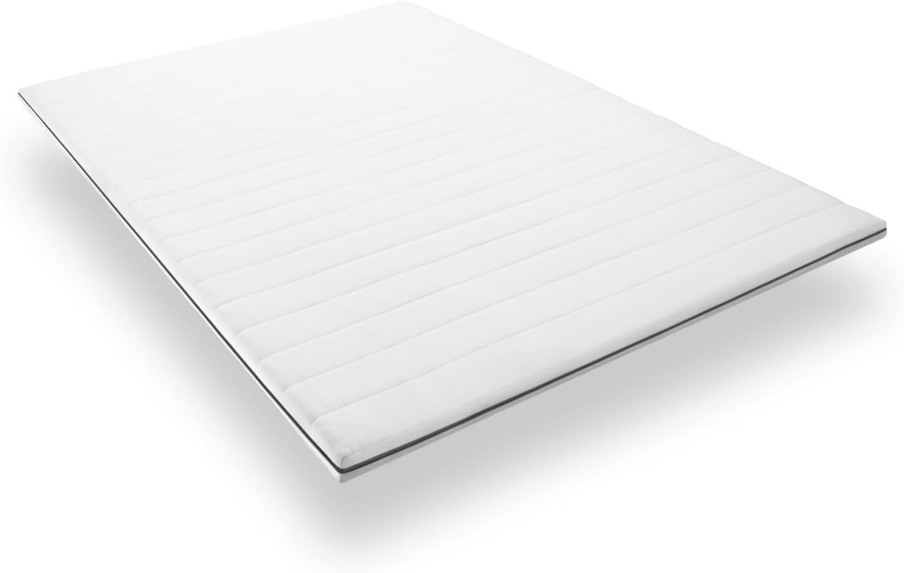 Mister Sandman 200 x 200 cm Mattress Topper, Cold Foam Topper for Lying Comfort and Mattress Protection, Suitable for All Mattresses and Box Spring Beds, Soft, Height Approx. 5 cm