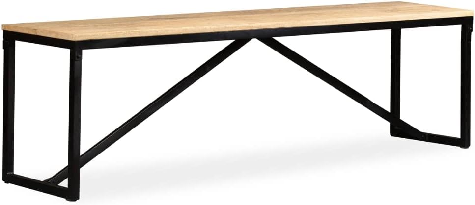 Solid Mango Wood Bench 160x35x45cm Home Hallway Entryway Table Stand