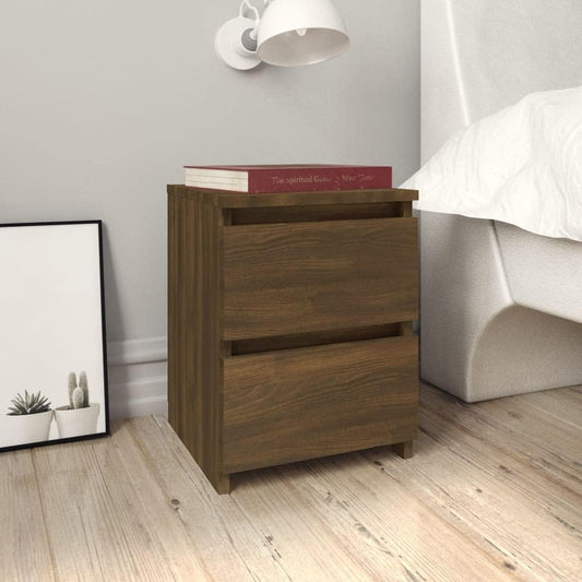 Nachttisch Braun Eichen-Optik 30x30x40 cm Holzwerkstoff, Nachtschrank, Nachtkästchen, Bedside Table, Nachtkommode, Nightstand, Nachttischschrank, Nachtkonsole