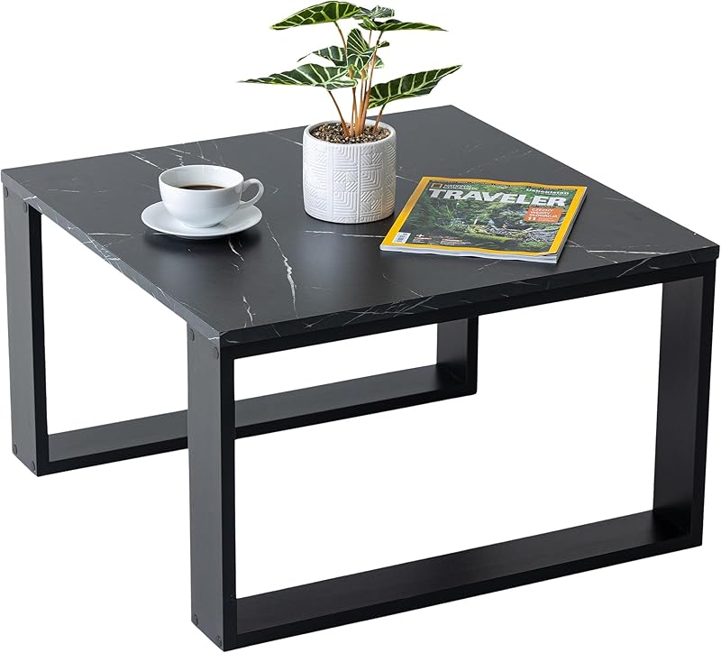 Mex-System Clif Small Coffee Table, Living Room Table, Side Table, 65 x 65 x 40 cm, Square Coffee Table, Ideal for Living Room, Room and Office, Smart Living Living Living Room Table, Modern, Wotan