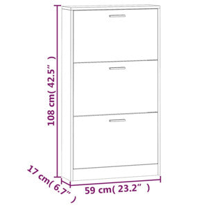 Shoe Cabinet Shoe Rack Shoe Rack Shoe Rack Shoe Storage Shoe Tipper White 59 x 17 x 108 cm Wood Material