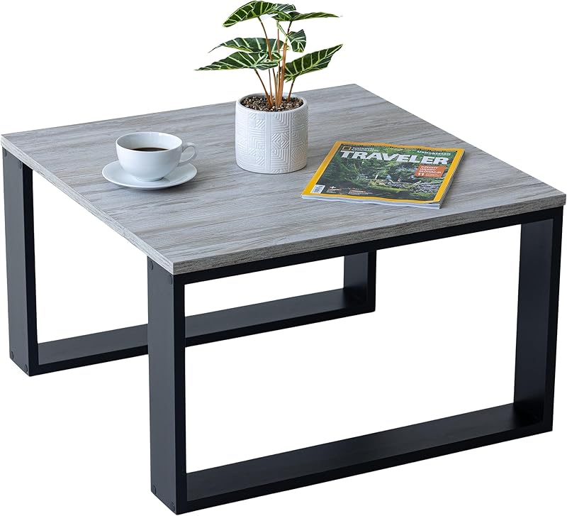 Mex-System Clif Small Coffee Table, Living Room Table, Side Table, 65 x 65 x 40 cm, Square Coffee Table, Ideal for Living Room, Room and Office, Smart Living Living Living Room Table, Modern, Wotan