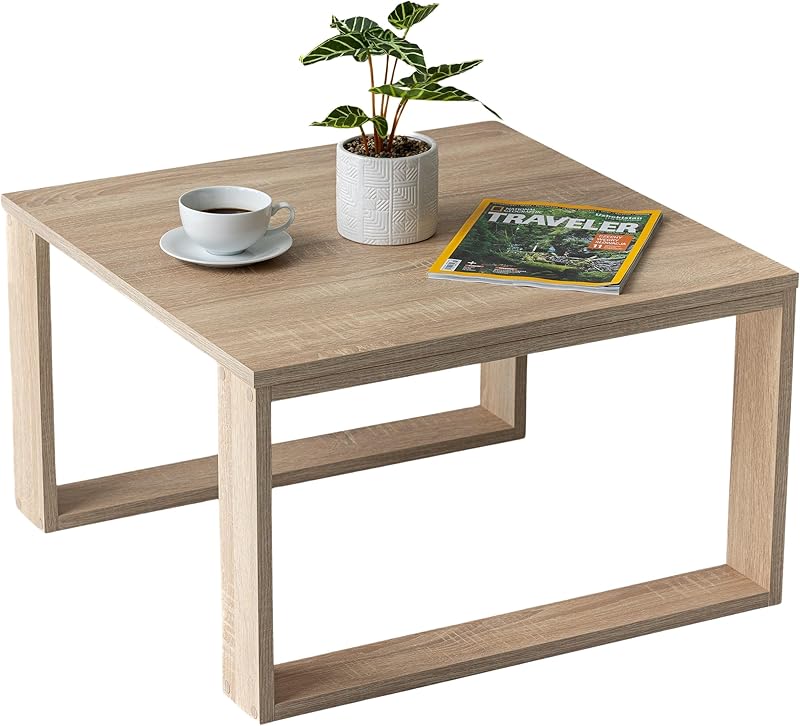 Mex-System Clif Small Coffee Table, Living Room Table, Side Table, 65 x 65 x 40 cm, Square Coffee Table, Ideal for Living Room, Room and Office, Smart Living Living Living Room Table, Modern, Wotan