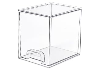 Vtopmart 4 Pack Clear Stackable Storage Drawers,7.6" H Plastic Organizers Bins for Skincare, Bathroom Supplies,Ideal for Cabinet,Undersink,Vanity,Kitchen,Pantry Organization