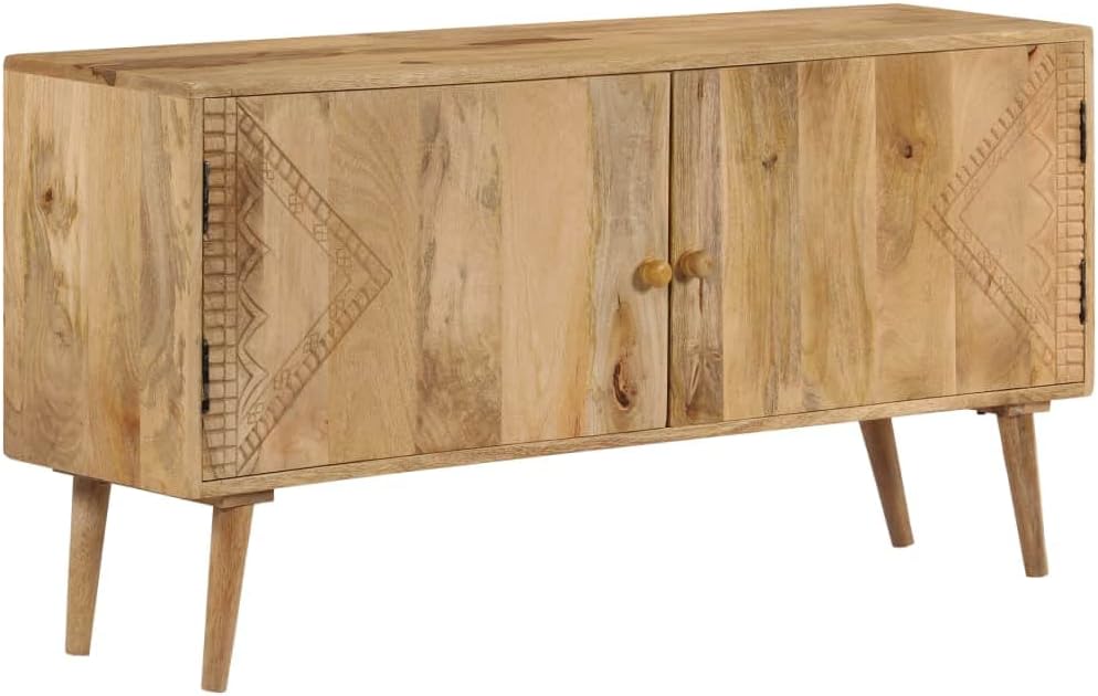 Sideboard, Chest of Drawers, Bedroom, Chest of Drawers & Sideboards, Living Room Cabinet, Hallway Chest of Drawers, Room Furniture, Solid Mango Wood, 120 x 30 x 60 cm