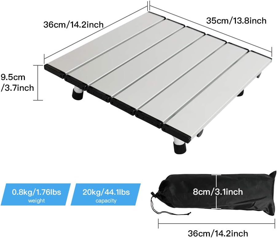 Camping Table Folding Small Aluminium Portable Aluminium Folding Table Mini Folding Table Camping Small for Outdoor and Indoor Use Side Table Camping for BBQ, Picnic, Outdoor, Ultralight