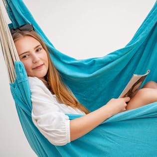 XXL Hammock 2 people 400X160 CM | Load Capacity up to 150 kg/100% Cotton | Amanka Multi-Person Hammock, multicoloured