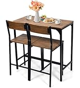 5 Piece Dining Table Set, Kitchen Table with 4 Chairs, Dining Set for 4 People, Rectangular Industrial Style Dining Room Table, Dining Set for Dining Room, Kitchen, Space Saving, Grey