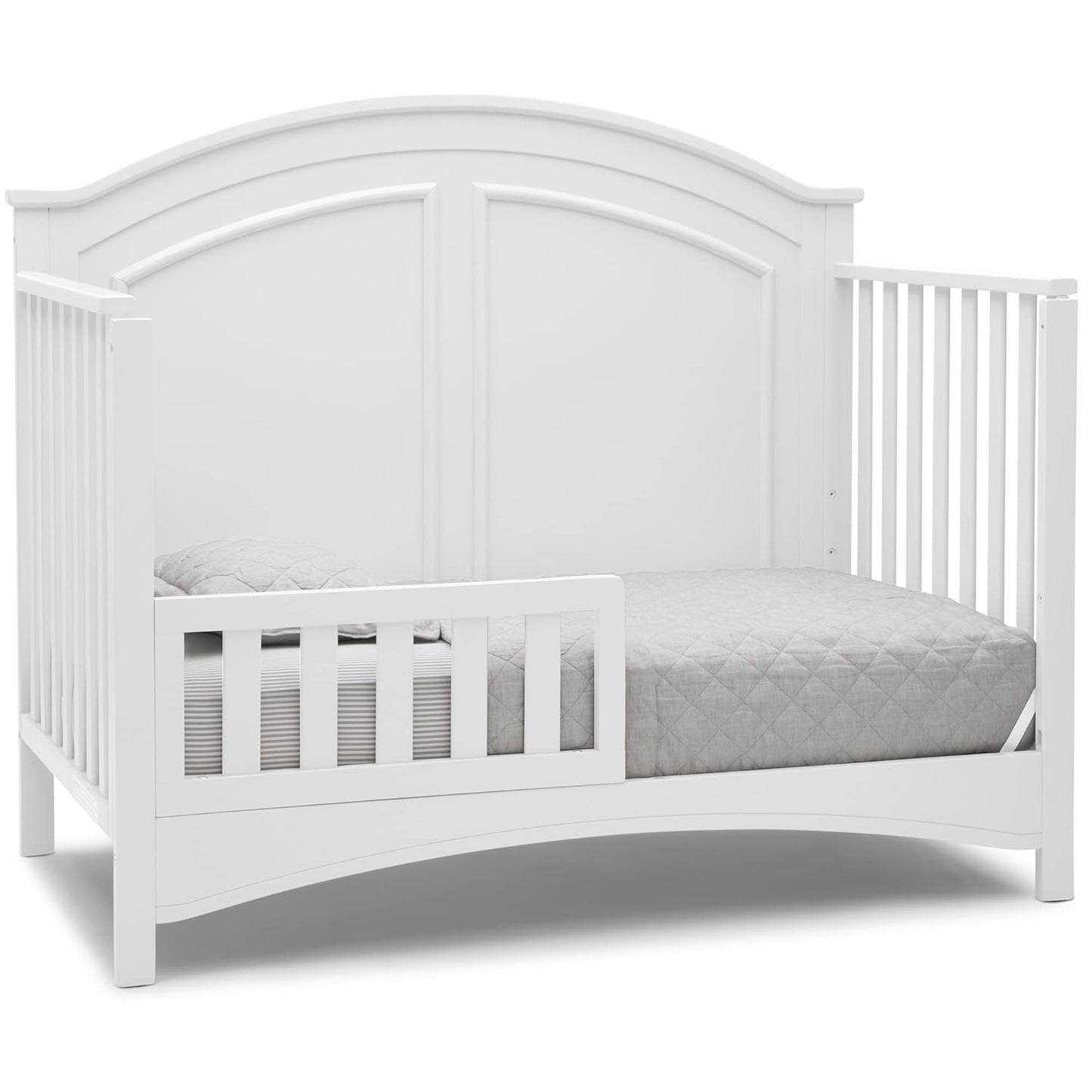 Delta Children Perry 6-in-1 Convertible Crib - Greenguard Gold Certified, Bianca White