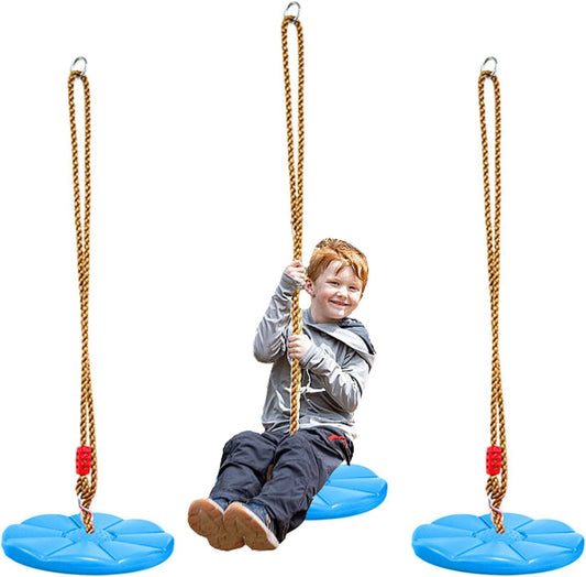 Aszaui Outdoor Swing Climbing Rope for Children and Adults, Climbing Rope Children Outdoor Plate Swing, Tree Swing for Indoors, Outdoors, Hanging Swing for Children up to 150 kg with