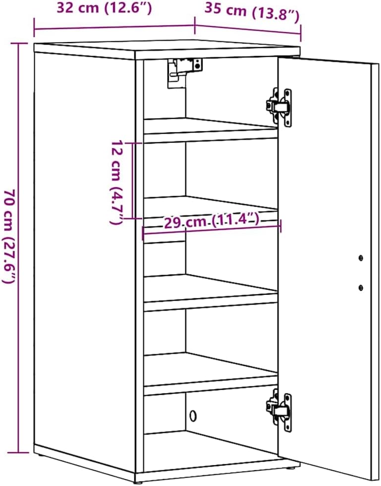 Shoe Cabinets Set of 2 Old Wood Effect 32 x 35 x 70 cm Wood Material