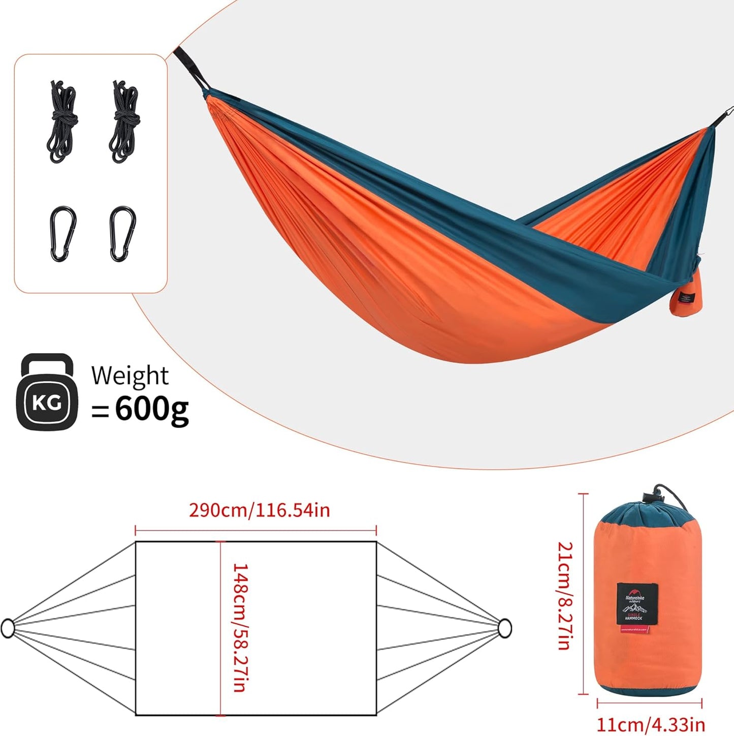 Hammock Orange for 1 Person