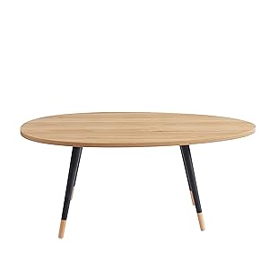 Coffee Table, Composite Wood, Wood and Black, Length 98 cm