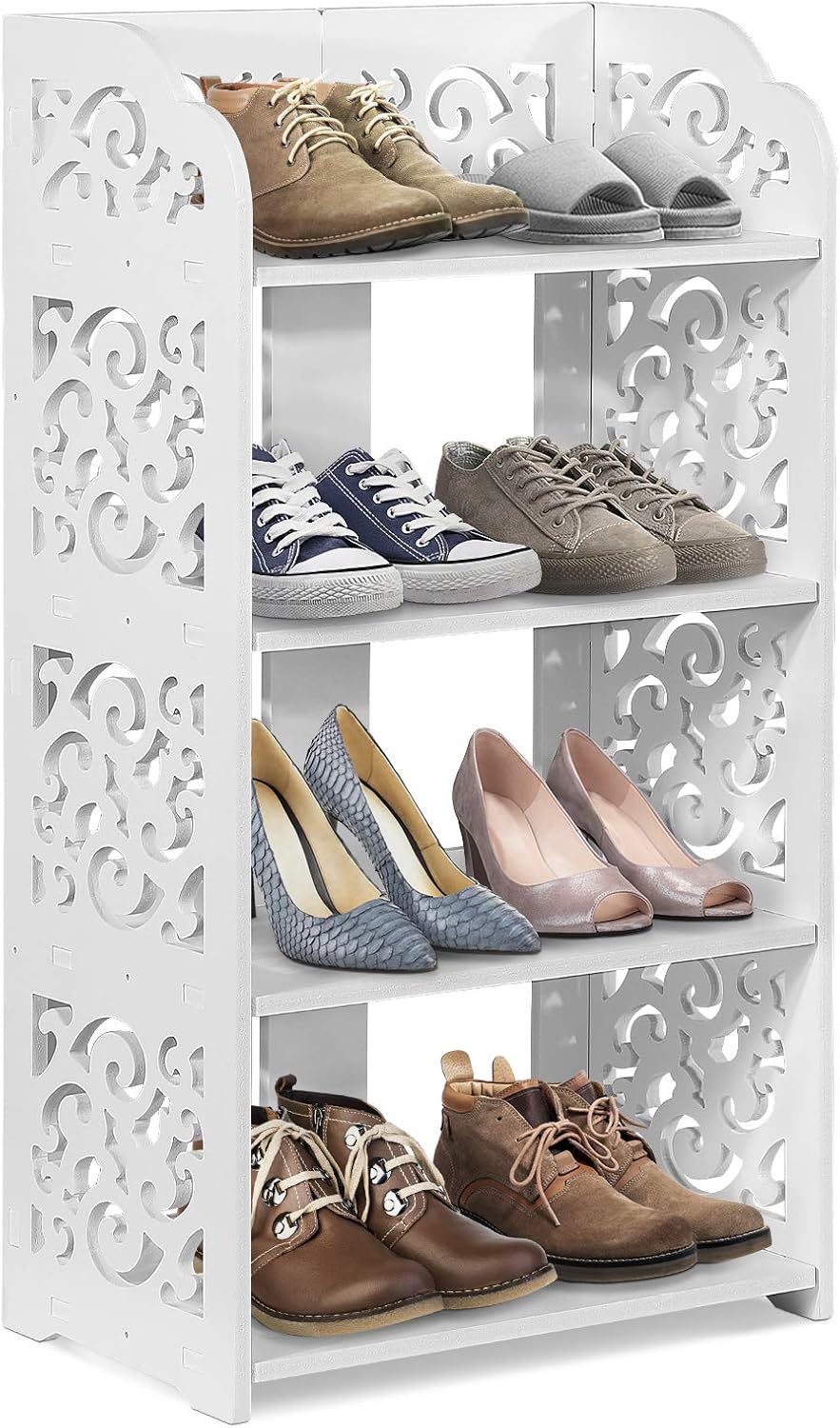 Shoe Cabinet, Shoe Rack, Shoe Rack, Wooden Shoe Rack, Entrance, Hallway, Shelf for Home and Office, 40 x 23 x 71 cm