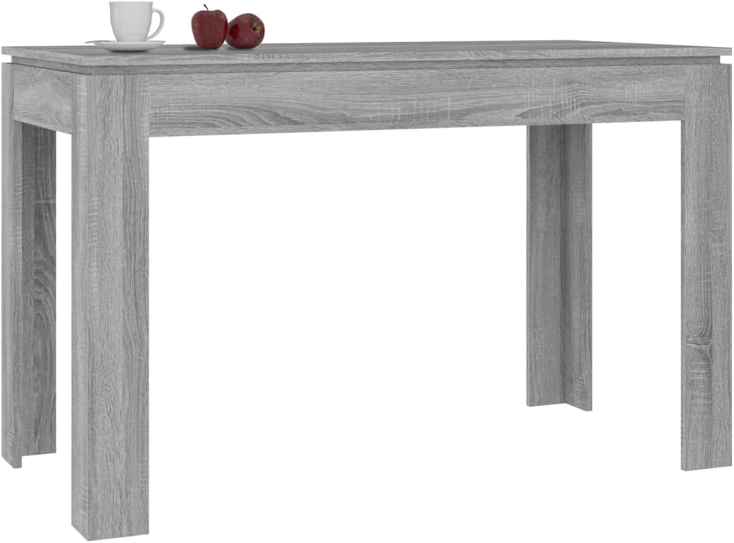 Dining Table Kitchen Table Dining Room Table for Dining Room Kitchen Grey Sonoma 120 x 60 x 76 cm Wood Material