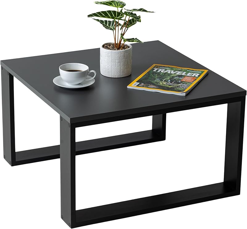 Mex-System Clif Small Coffee Table, Living Room Table, Side Table, 65 x 65 x 40 cm, Square Coffee Table, Ideal for Living Room, Room and Office, Smart Living Living Living Room Table, Modern, Wotan