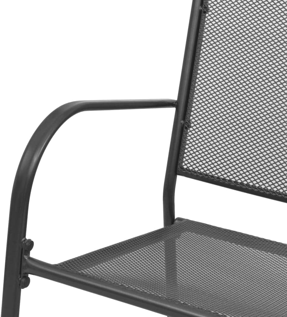 Banc de jardin avec accoudoirs Maille d'acier 108 x 60 x 88 cm