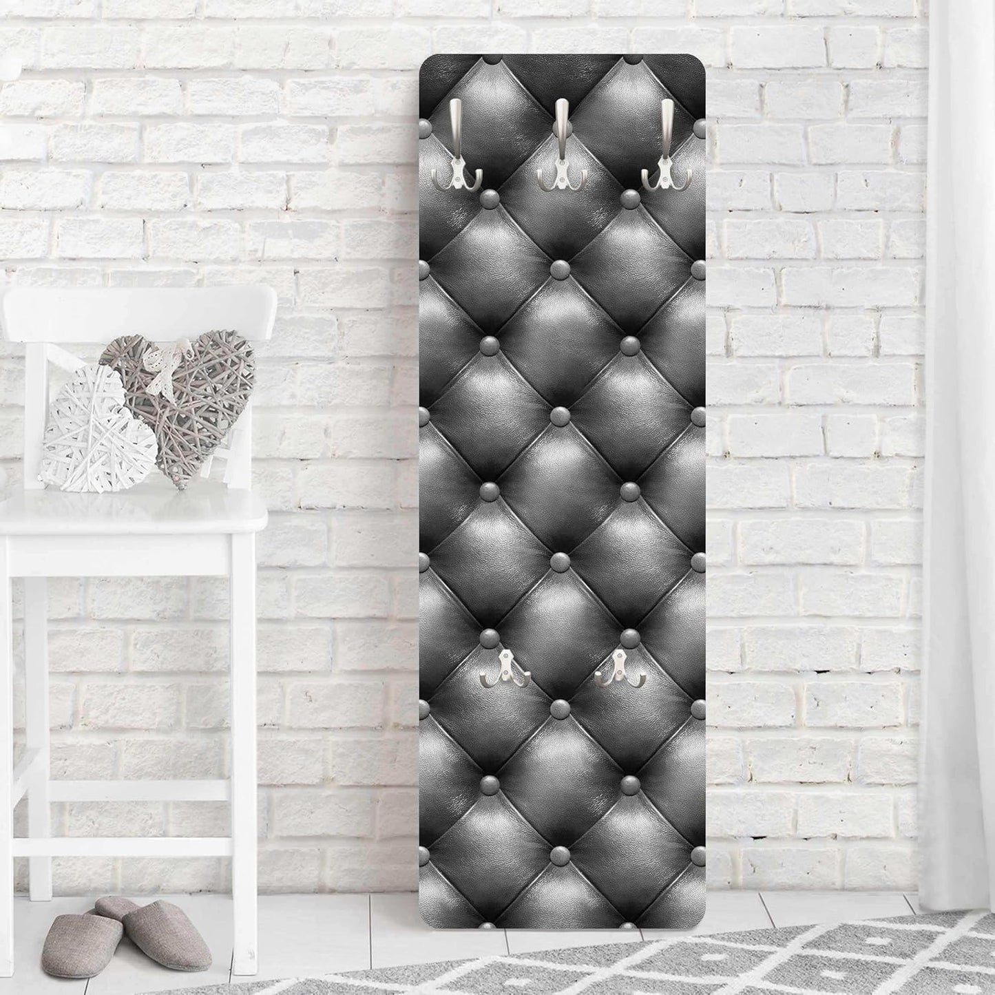 Bilderwelten Chesterfield Coat Rack Height 105 cm Width 34 cm Black