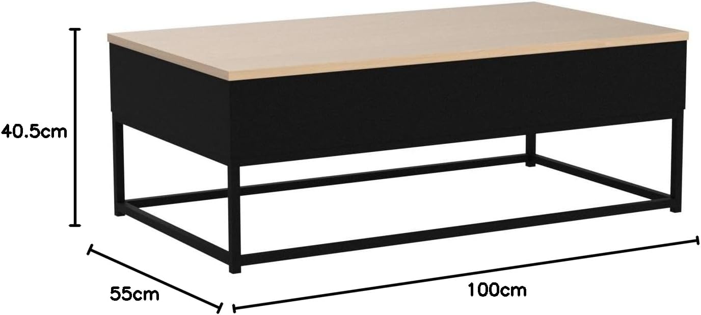 Boston Industrial Design Black Beech Effect Table Top