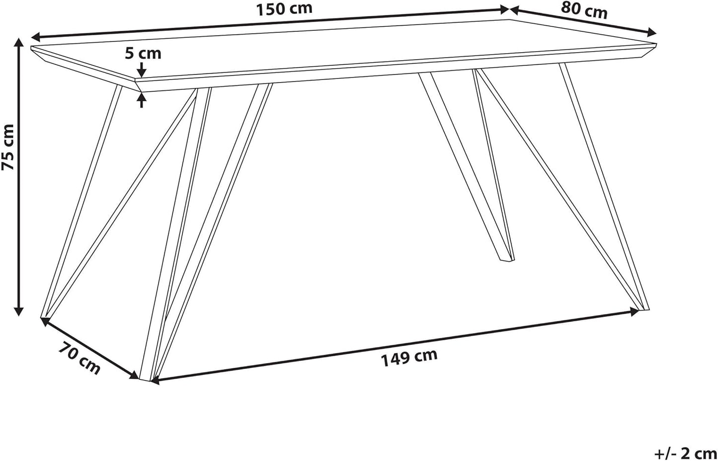 Dining Table White Marble Look 150 x 80 cm with Metal Frame Gold Glamour Molden