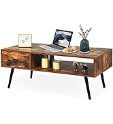 Folding Table, Extendable Dining Room Table, Side Table, Coffee Table with Wood Look, Functional Table, Oval Dining Table for Living Room, Kitchen, Office, Brown