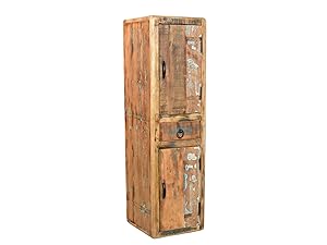 Calcutta Bathroom Tall Cabinet Recycled Wood Colourful Rustic Bathroom Tall Cabinet Solid Bathroom Furniture Solid Wood Bathroom Tall Cabinet Wall Cabinet (without Base)