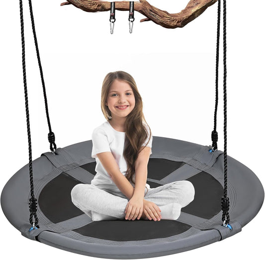 Swing, Round Swing, Outdoor Swing, 120 cm Circle Swing, Garden Swing, Tree Swing, 300 kg Load Capacity, Adjustable Garden Swing, Outdoor Swing for Children and Adults