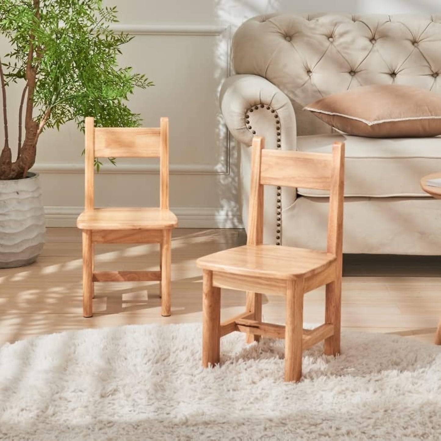 Pure Wood Solid Wood Children Chair for Kids, Kindergarten and Kids' Home Furniture-Pair Set(2 Same Chairs)