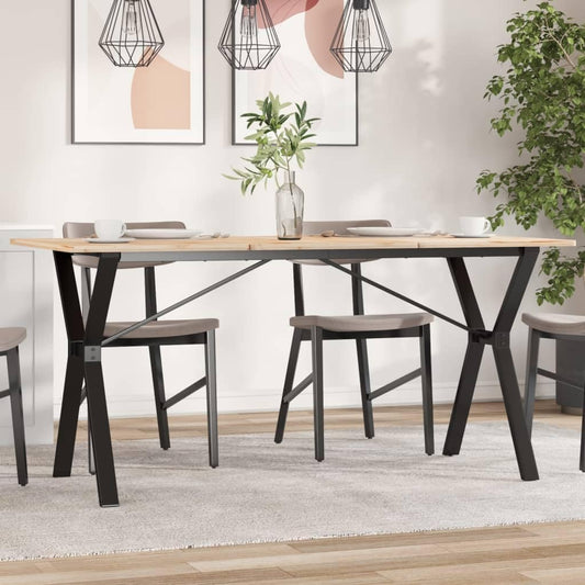 Dining Table Frame Y-Shaped 140 x 60 x 73 cm Cast Iron Dining Room Table Kitchen Table Multi-Purpose Table