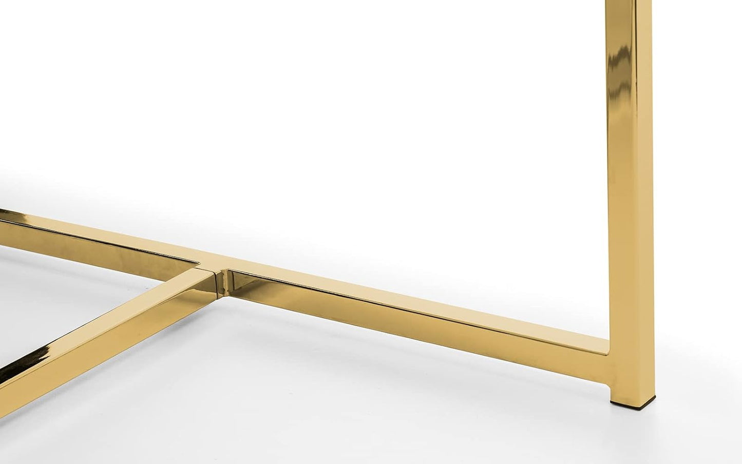 Scala Dining Table Gold Foil Covered MDF and Metal Marble and Gold 120 x 80